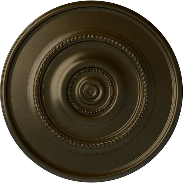 Ekena Millwork Traditional Reece Ceiling Medallion (Fits Canopies up to 5 7/8"), 24 3/8"OD x 1 1/8"P, Green Gold CM24REGGS - main